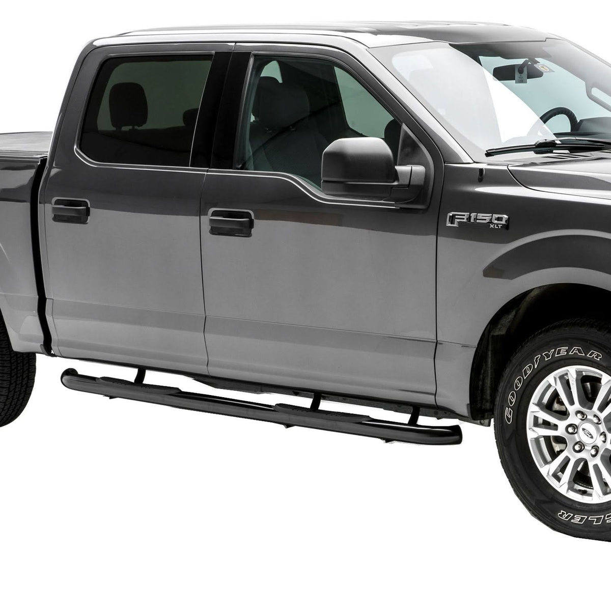 Black 3-Inch Round Side Bars X3250