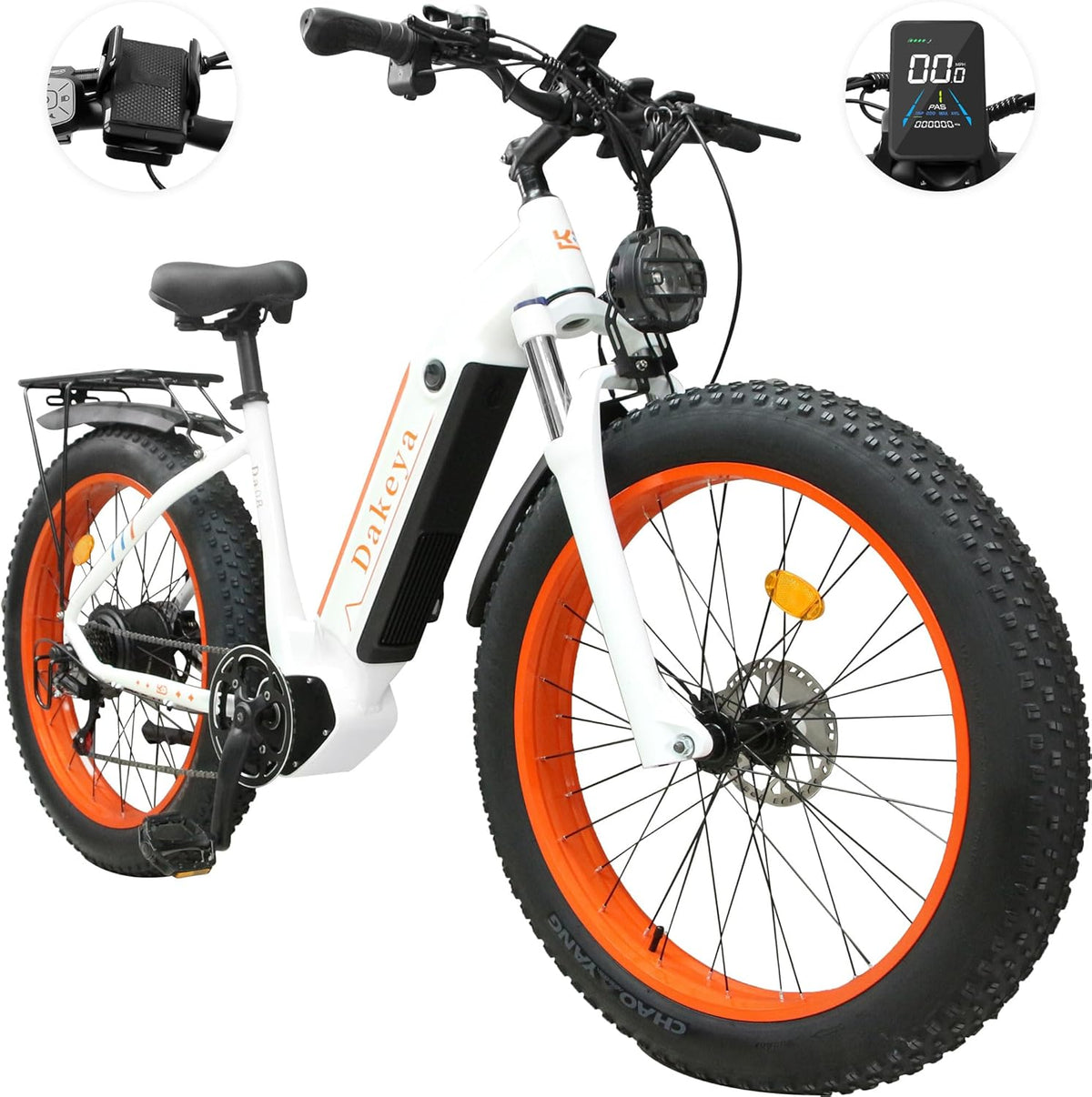 1000W Brushless Motor 7-Speed 48V 15AH Battery 26" x 4.0 Fat Tire Electric Bike V177