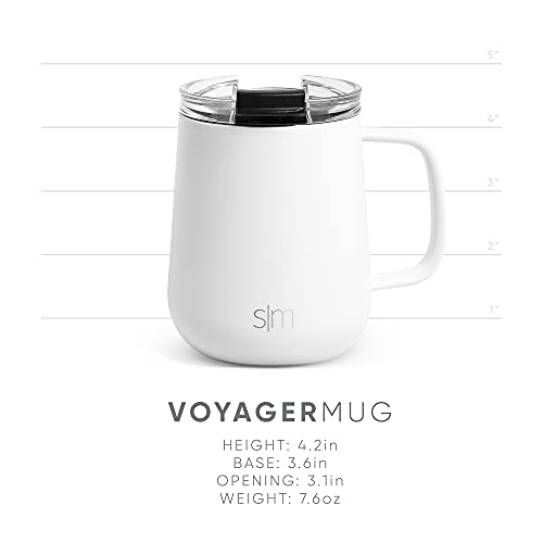 12oz Insulated Stainless Steel Travel Coffee Mug with Lid and Handle K2407