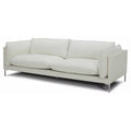 White L-Grade Leather Upholstered Sofa U111