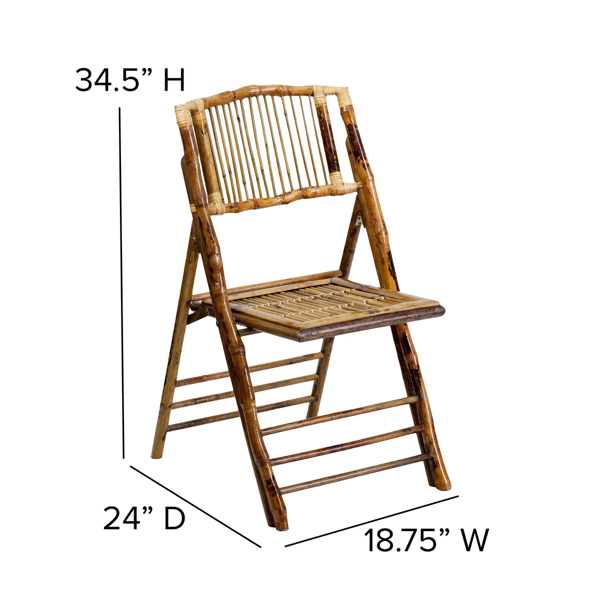 4 Pack Bamboo Wood Folding Chair I29892