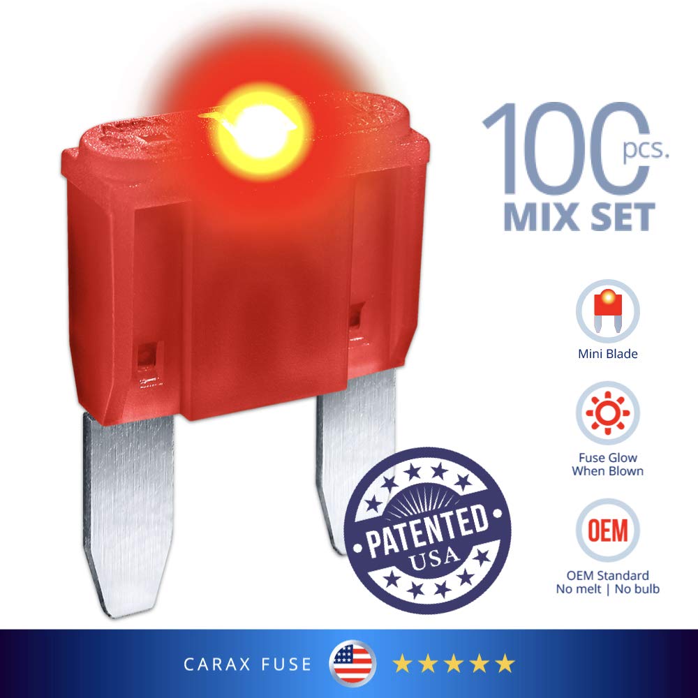 100 pcs. Assortment Kit Mini Blade Automotive Fuse A94287