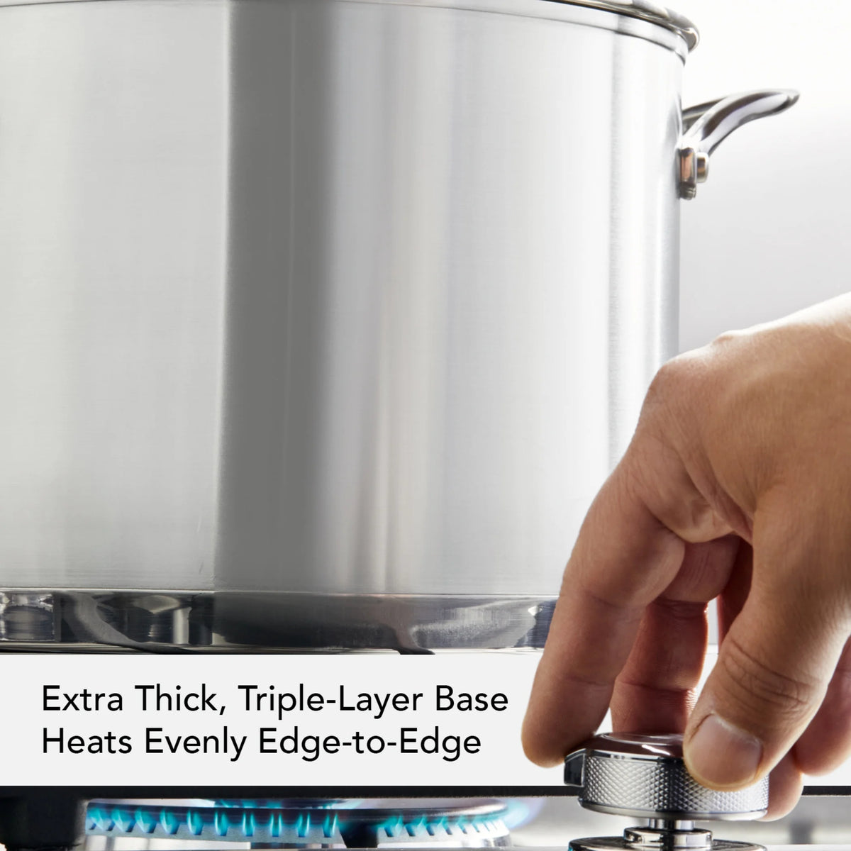 3-Ply Stainless Steel Induction Stockpot with Lid, 8 Quart D31374