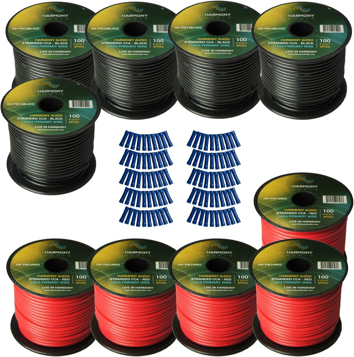 14 Gauge Power or Ground Wire 10 Rolls 1000 Feet Red & Black J34525