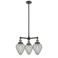 Black Antique Brass 3-Light Candle Style Chandelier O509484