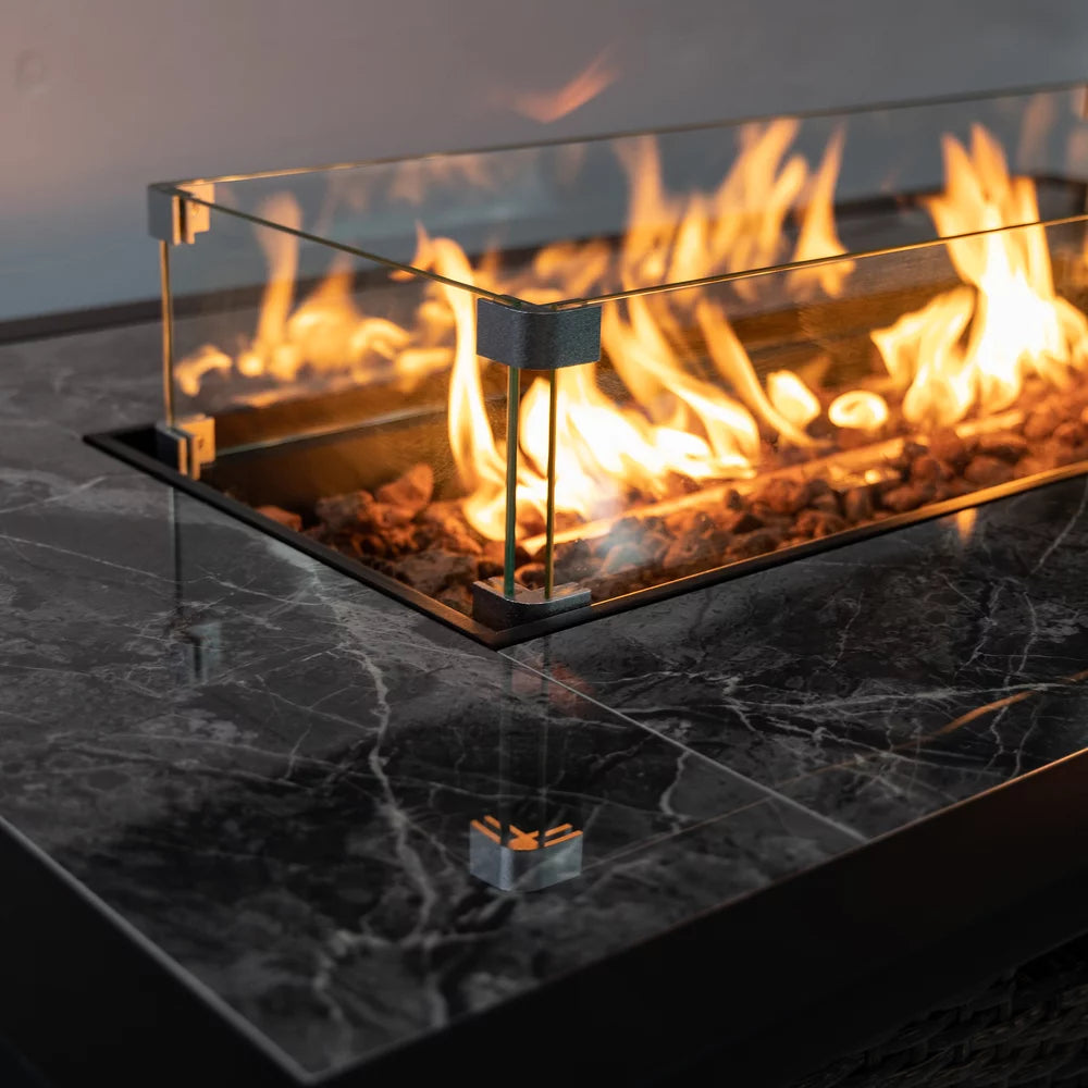 20lbs Wicker Gas Outdoor Firepit Table P55092