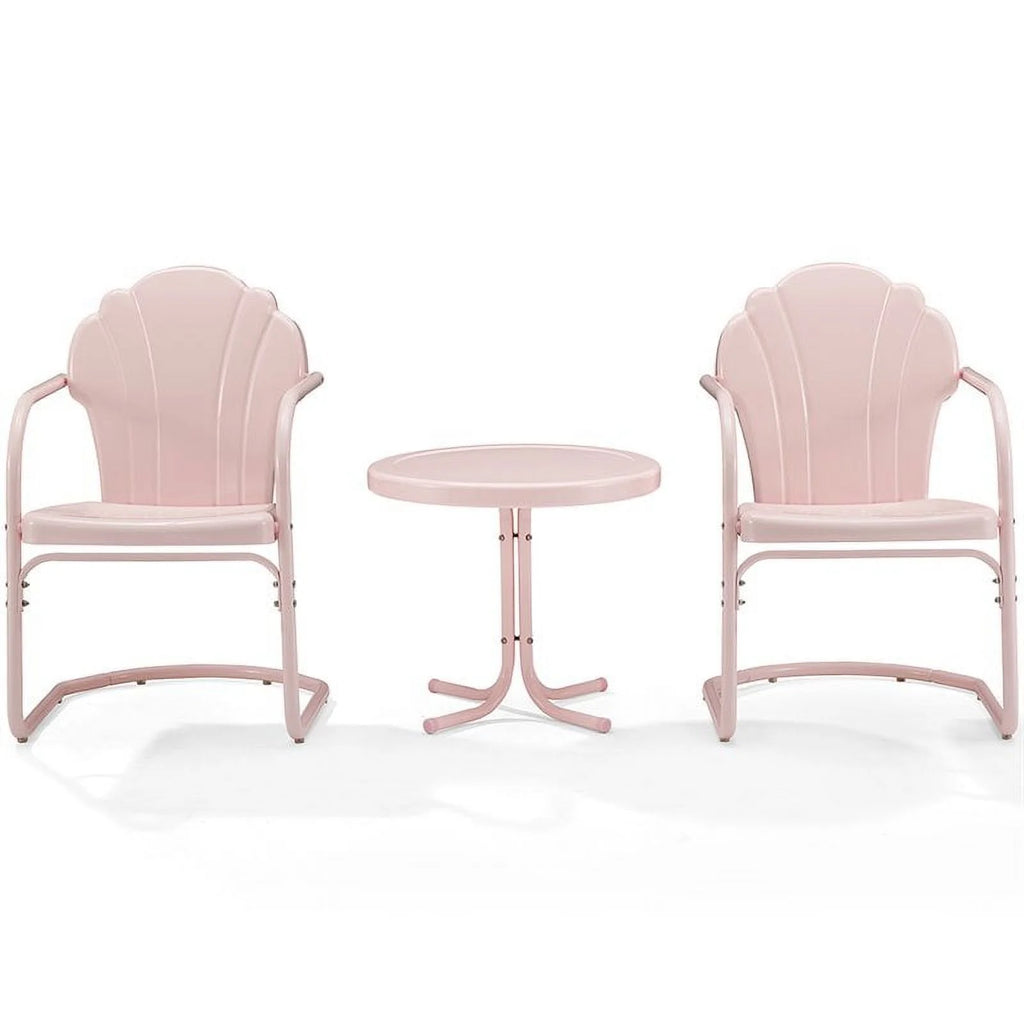 3 Piece Round Metal Patio Conversation Set S249908