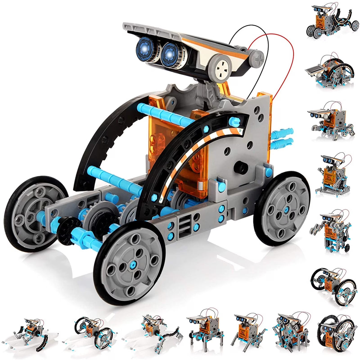 190 Pieces DIY Solar Powered Robot Construction Kit D6497