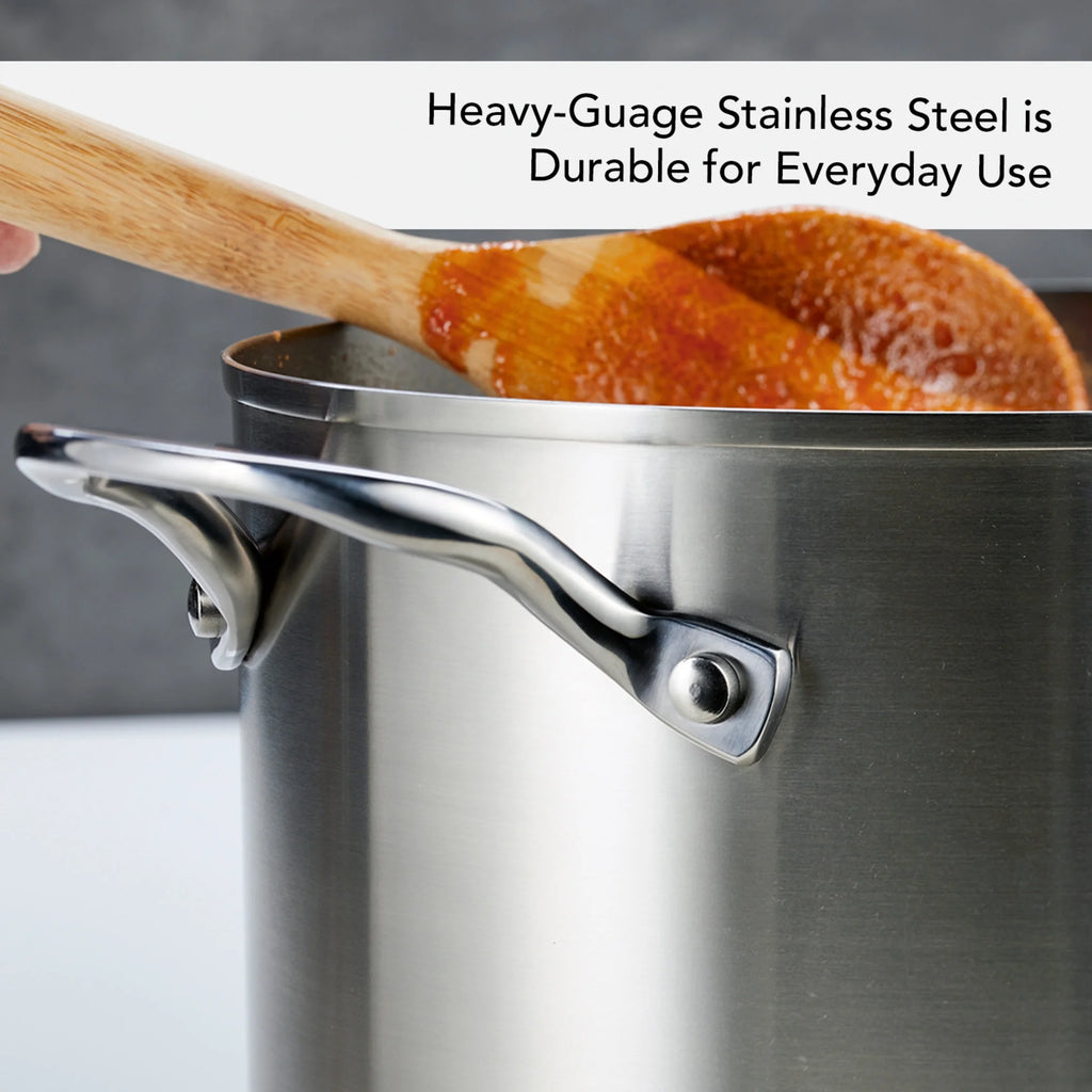 3-Ply Stainless Steel Induction Stockpot with Lid, 8 Quart D31374