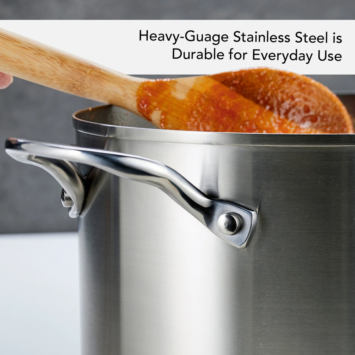 3-Ply Stainless Steel Induction Stockpot with Lid, 8 Quart D31374