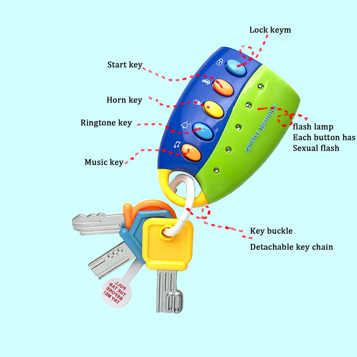 Toy Car Keys with Light and Sounds V476599