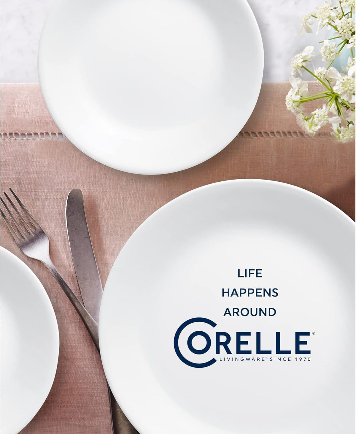 16-Piece White Dinnerware Set, Service for 4 J3786