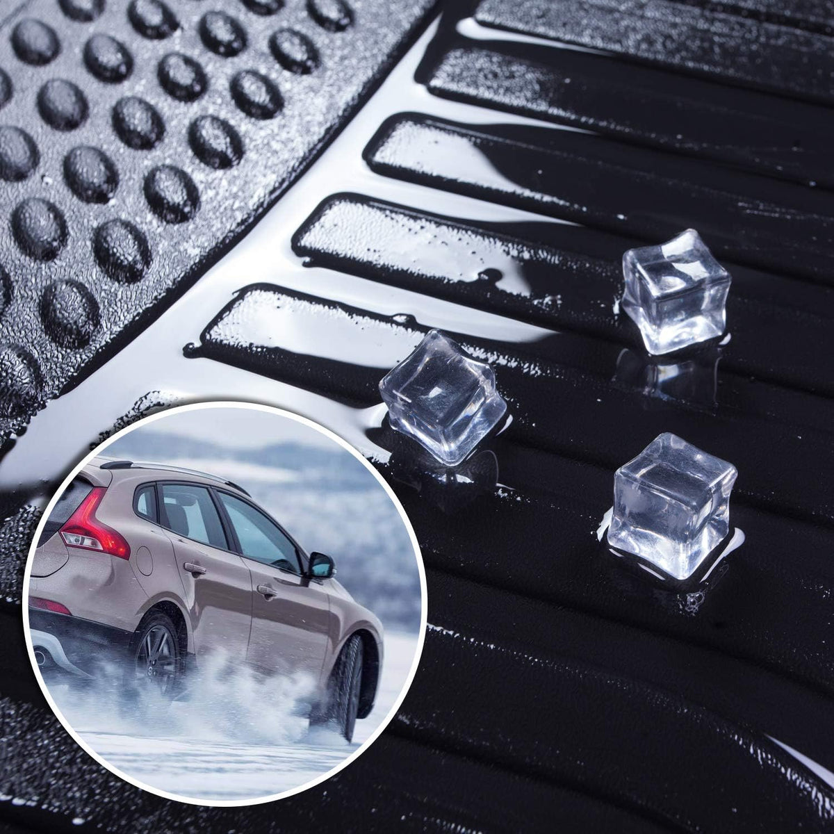 Black Floor Mats Liners for Hyundai Elantra Sedan 2017-2020 Heavy Duty All Weather T3440