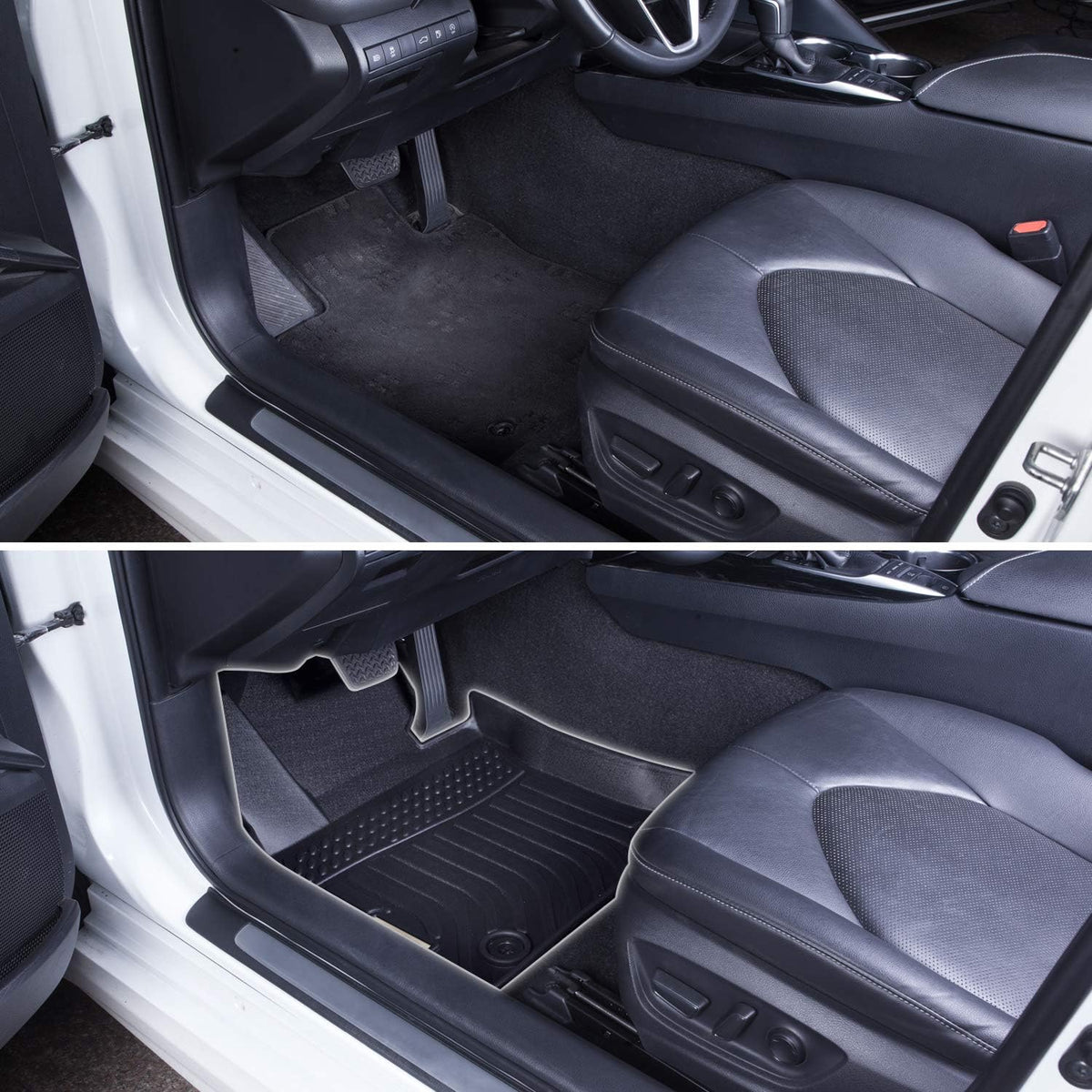 Black Floor Mats Liners for Hyundai Elantra Sedan 2017-2020 Heavy Duty All Weather T3440