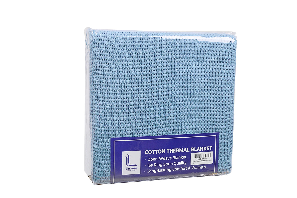 Blue Queen 90x90 Inches Leno Weave Cotton Blanket A31369