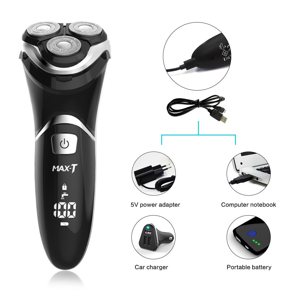 Electric Shaver Razor with Pop Up Trimmer, IPX7 Waterproof, Pack of 2 C369283