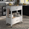 White 2-Drawer Serving Cart N3443