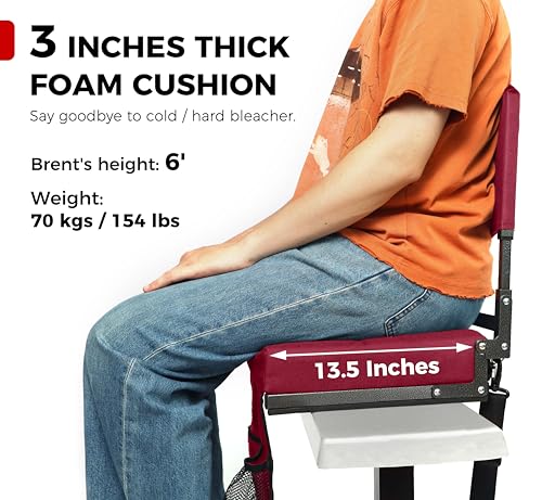 Stadium Seat with Back Support and Cushion M37036