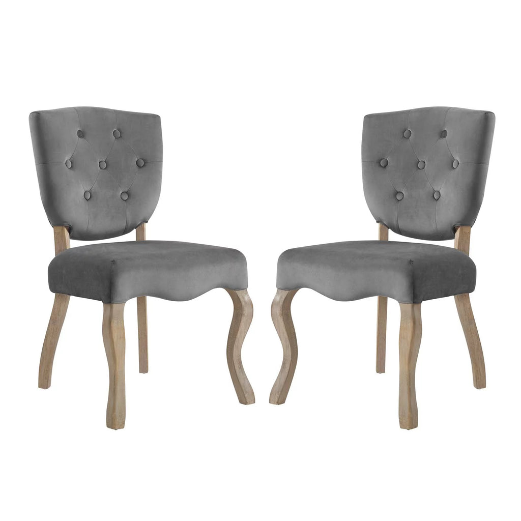 Gray Dining Side Chair Set of 2 F479