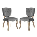 Gray Dining Side Chair Set of 2 F479