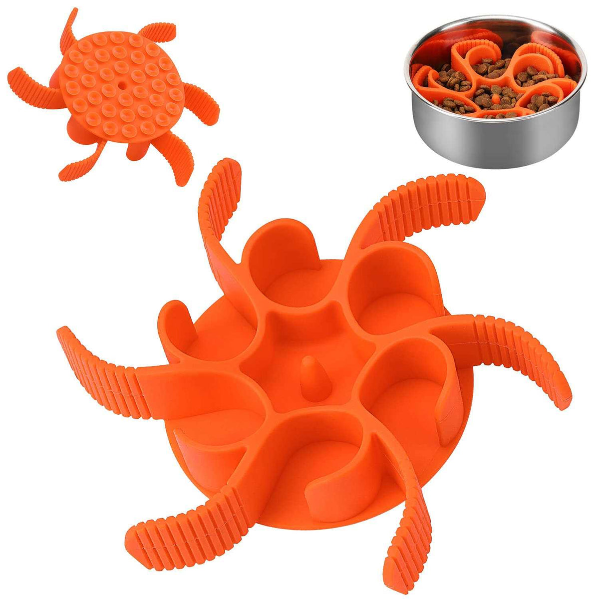 Silicone Spiral Slow Feeder Dog Bowl Q66708