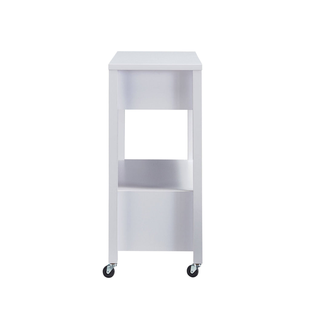 White 2-Drawer Serving Cart N3443