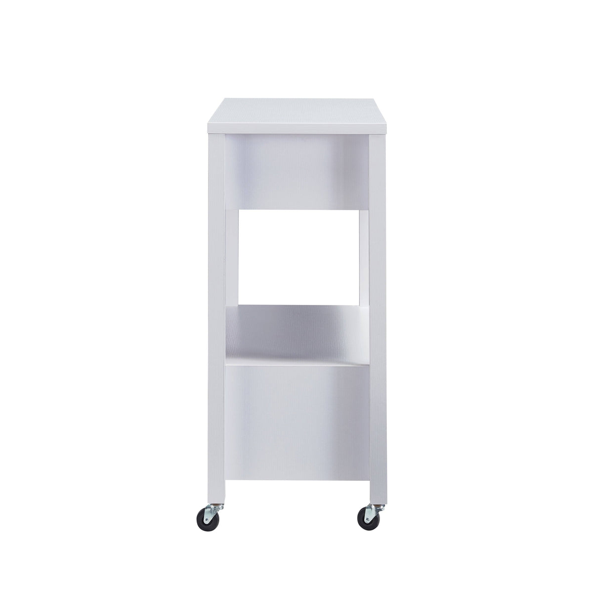 White 2-Drawer Serving Cart N3443