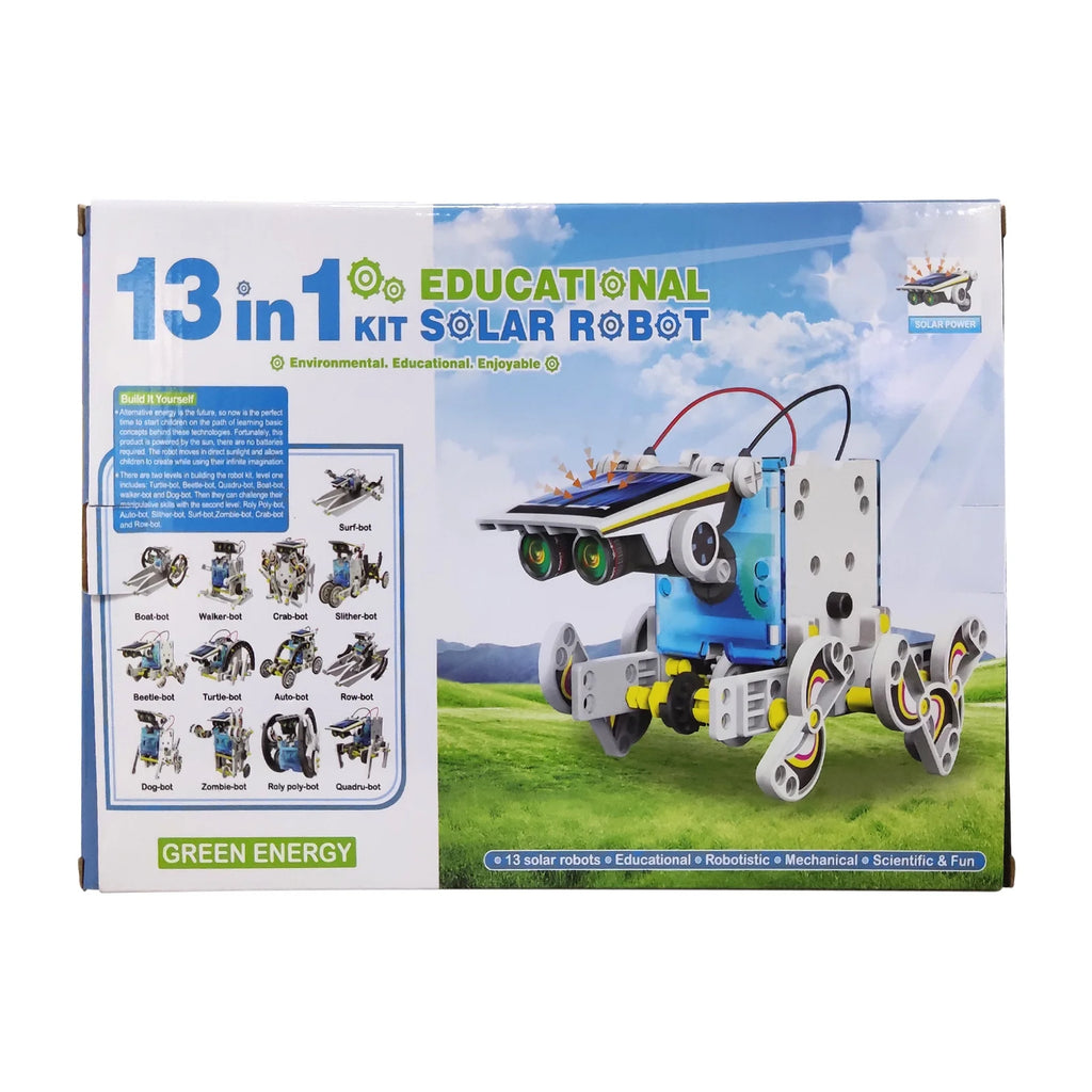 190 Pieces DIY Solar Powered Robot Construction Kit D6497