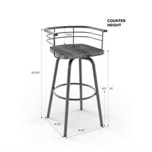Black Swivel Counter Stool H721737