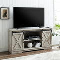 Farmhouse TV Stand with Sliding Barn Doors U335305