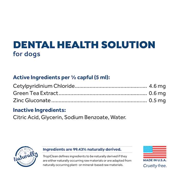 TropiClean Fresh Breath Dog Dental Health Solution D412