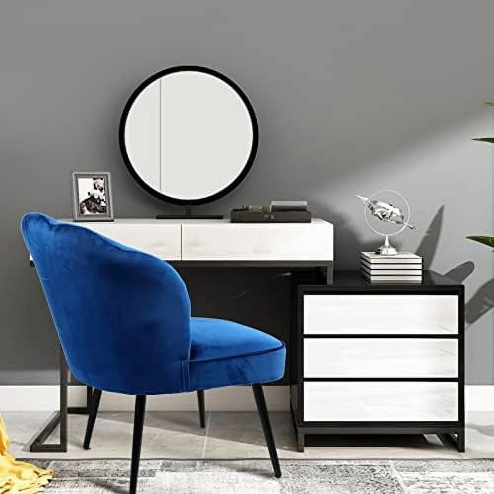 Velvet Accent Chair Set of 2 with Metal Legs N5848