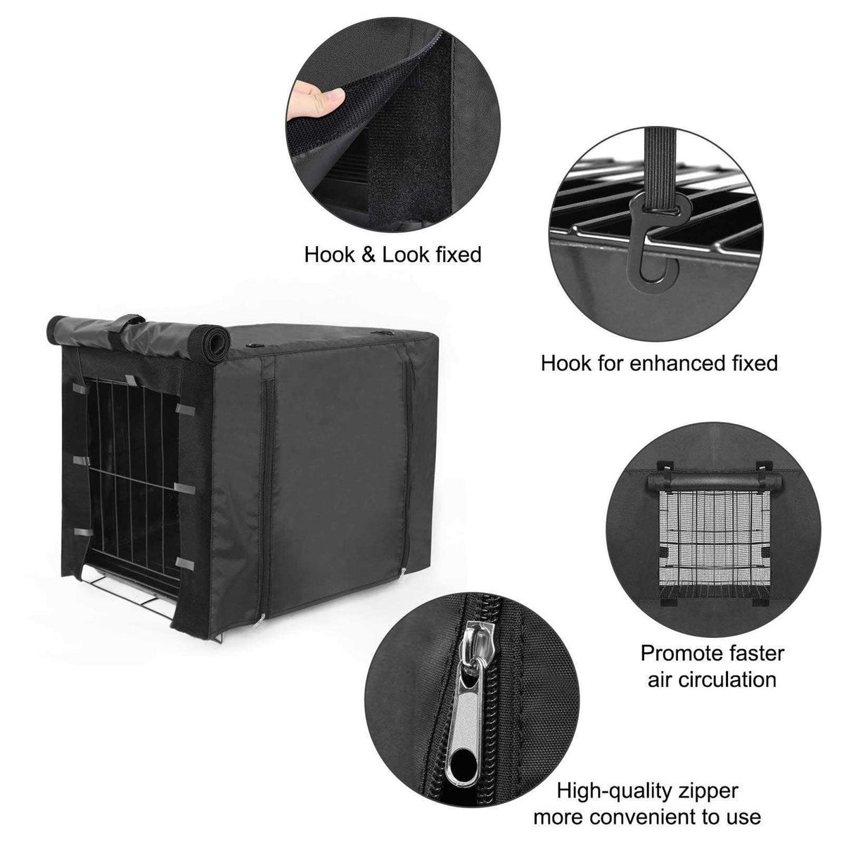 Dog Crate Cover Double Door 36 42 48 inches F550