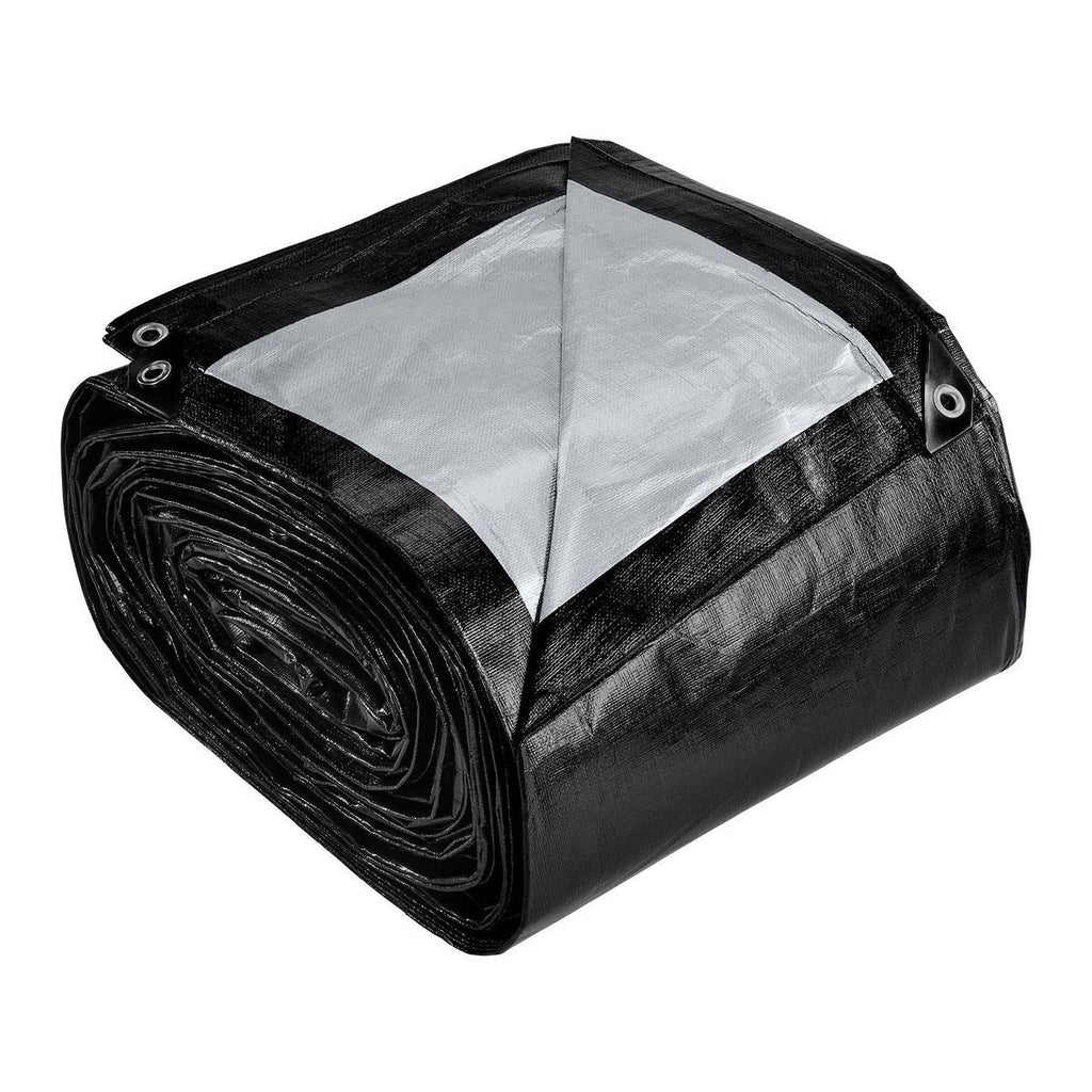 Silver and Black Weather-Resistant Tarp T12415