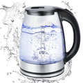 1.8 Liter Glass and Steel Electric Kettle with Auto Shut-Off K214063