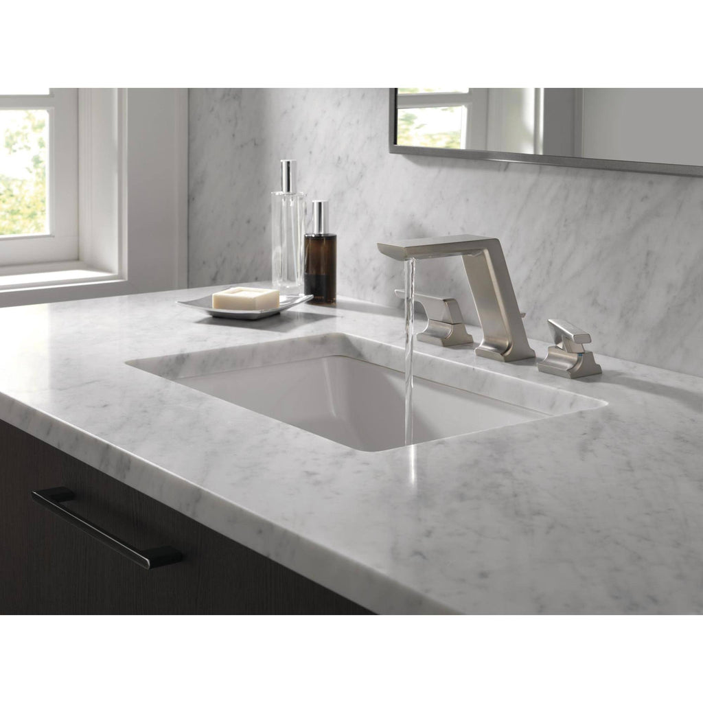 Black Stainless Widespread Bathroom Faucet A321580
