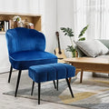 Velvet Accent Chair Set of 2 with Metal Legs N5848