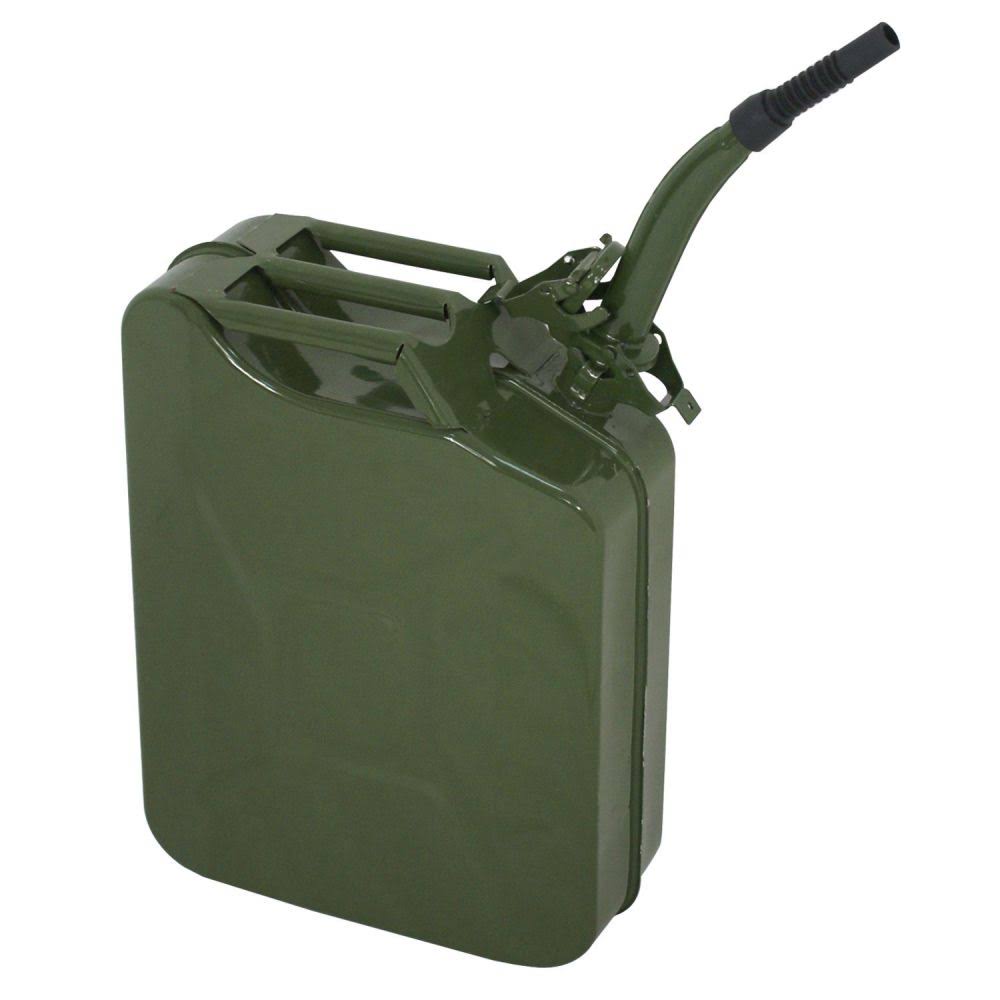 2pcs 5 Gallon 20L Gas Jerry Can Fuel Steel Tank Military Green C16575