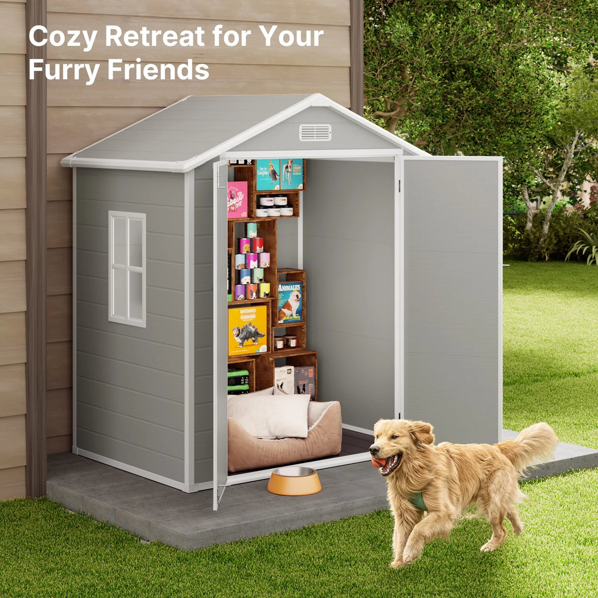 6 x 4 ft Resin Storage Shed S585