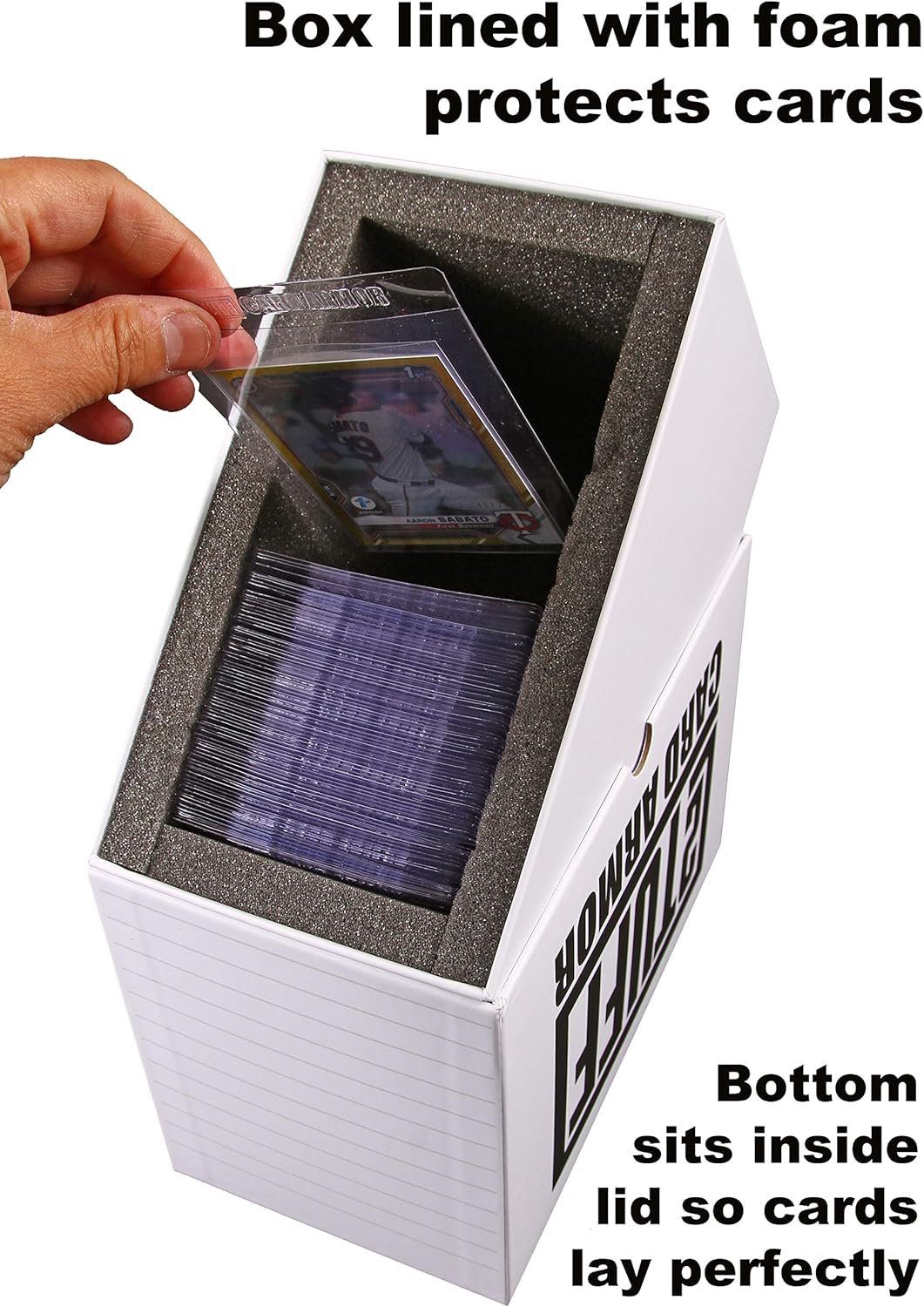 Semi Rigid Card Sleeves and Soft Sleeves with Foam Lined Heavy Duty Submission Box Y531428