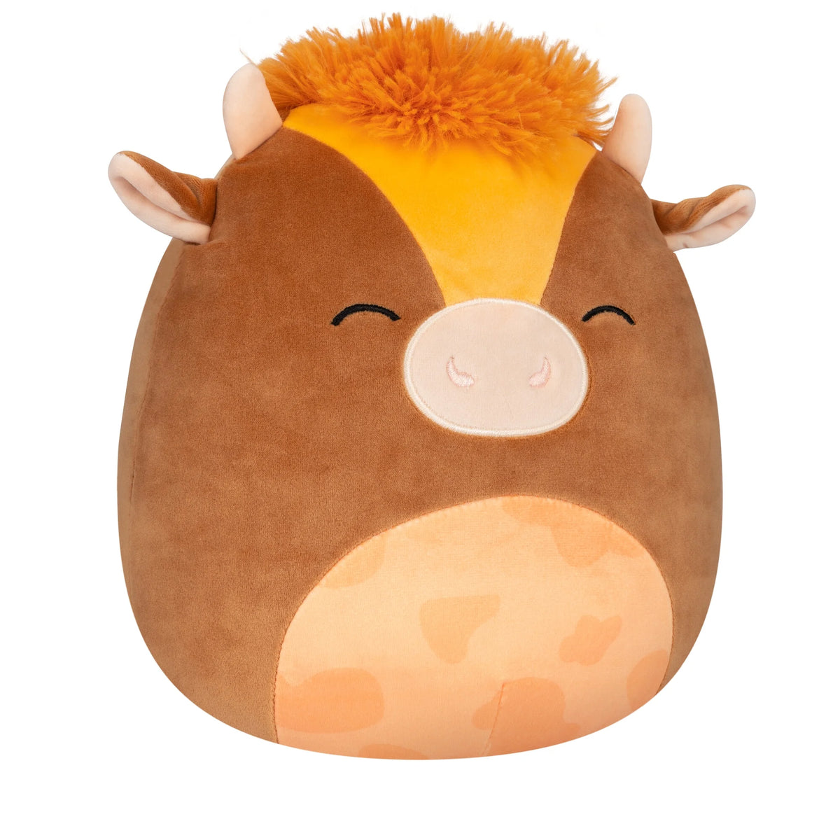 10 inch Dark Brown Spotted Cow Ultra Soft Stuffed Plush Toy V8956