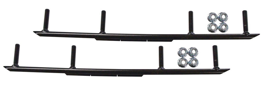 Orange XPT Snowmobile Skis with 6" Round Bars Complete Kit Y475