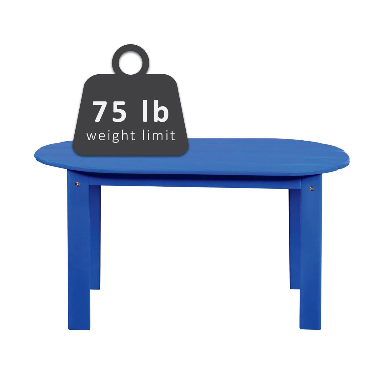 Blue Mid-Century Oval Coffee Table C2111