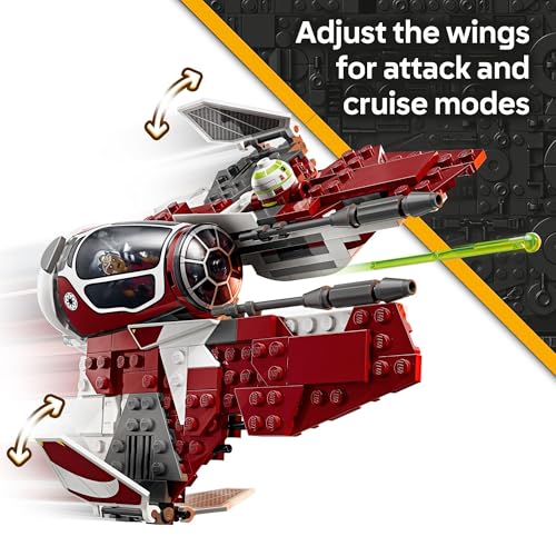 LEGO Star Wars Ahsoka's Jedi Interceptor Spaceship Building Toy, Ages 8+, 75401 T459