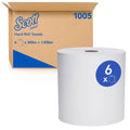 White Hard Roll Paper Towels, 6 Rolls S517