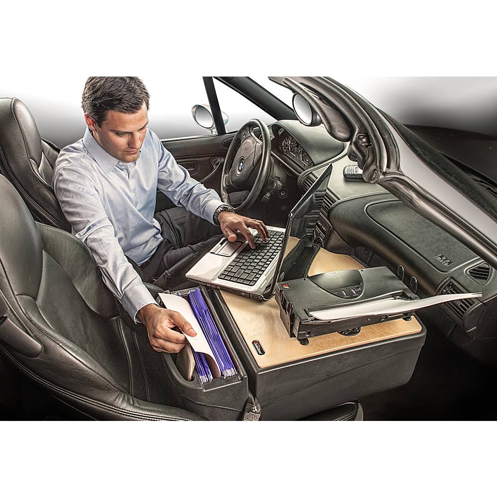 Car Desk with Built-in Power Inverter and Printer Stand A19107