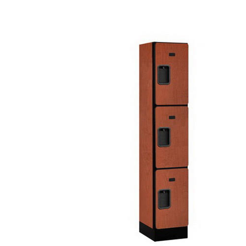 Triple Tier Wood Locker - Cherry C675