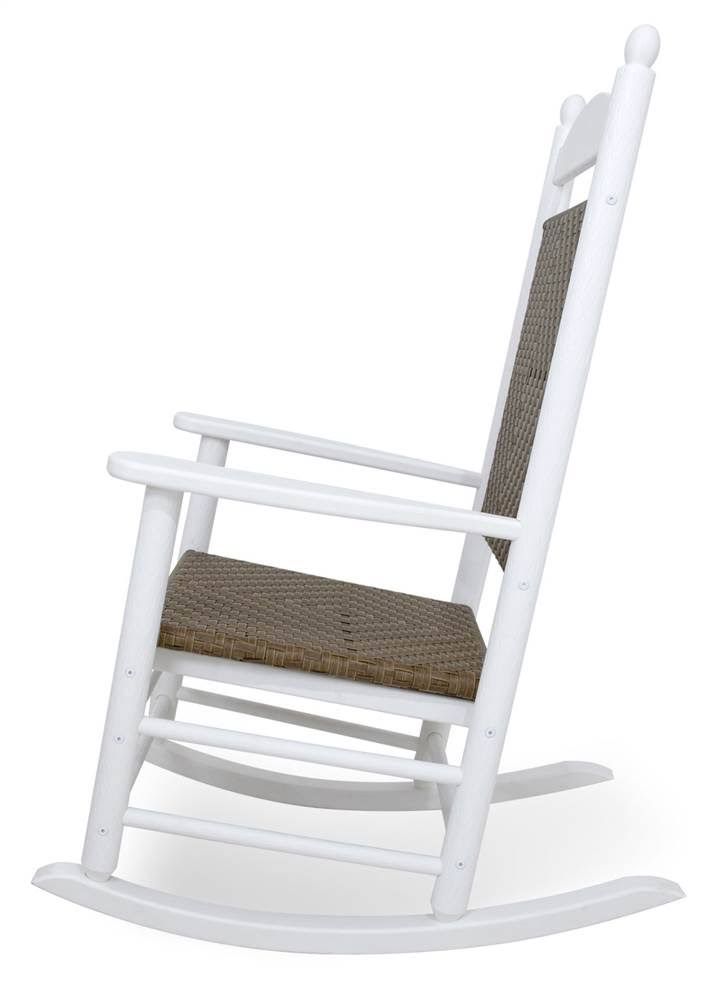 White/Tigerwood Woven Rocking Chair V979169