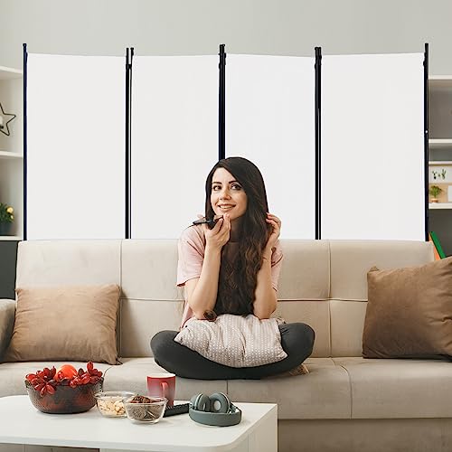 Black 6 Panel Folding Room Divider U668