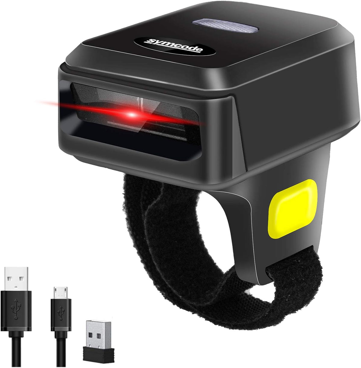2D Bluetooth Wireless Ring Wearable Barcode Scanner A64028